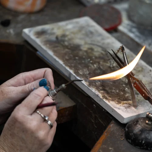 jeweller working in workshop Perth